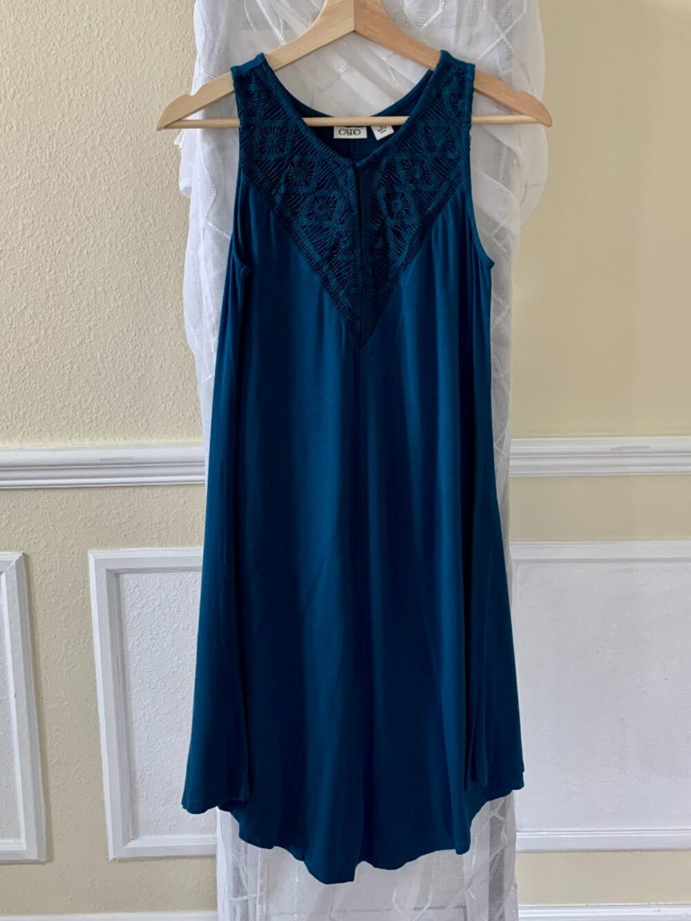 Cato Sleeveless Phthlato Blue Boho Summer Dress Size XS